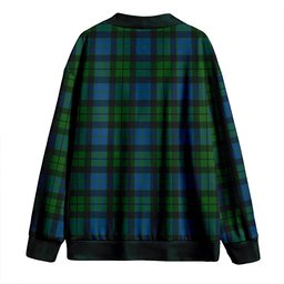 Scottish MacKie Clan Crest Tartan V neck Knitted Fleece Cardigans