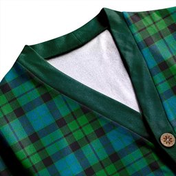 Scottish MacKay Ancient Clan Crest Tartan V neck Knitted Fleece Cardigans