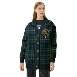 Scottish MacCainsh Modern Clan Crest Tartan V neck Knitted Fleece Cardigans