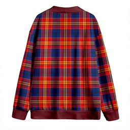 Scottish MacGurk Modern Clan Crest Tartan V neck Knitted Fleece Cardigans