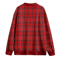 Scottish MacDonald of Staffa (Donald of Staffa) Modern Clan Crest Tartan V neck Knitted Fleece Cardigans