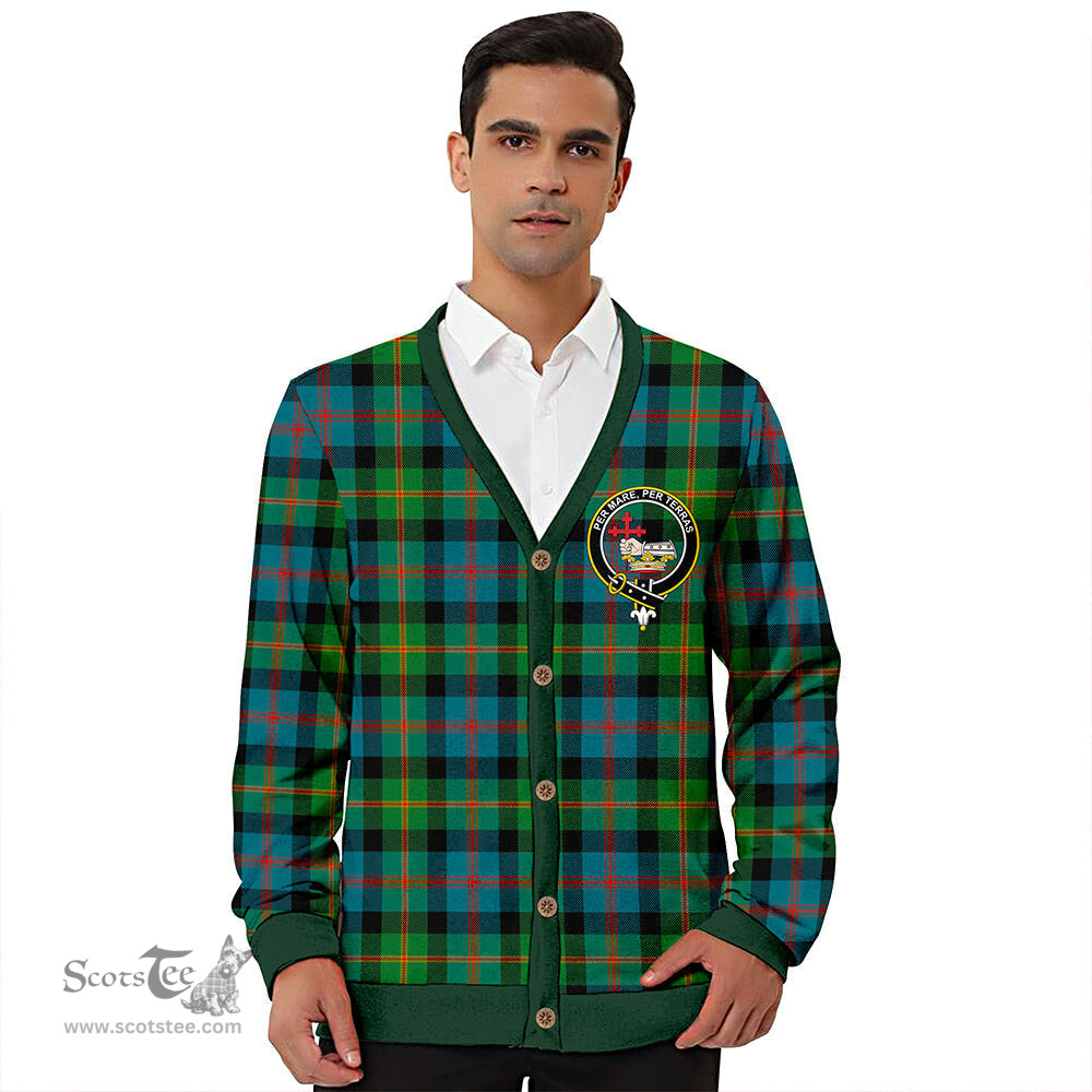 Scottish MacDonald of Borrodale (Donald Borrodale Historic) Ancient Clan Crest Tartan V neck Knitted Fleece Cardigans