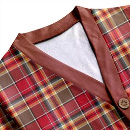 Scottish MacGlashan Weathered Clan Crest Tartan V neck Knitted Fleece Cardigans