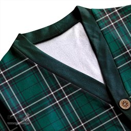 Scottish MacLean of Duart Hunting (Vestiarium Scoticum) Modern Clan Crest Tartan V neck Knitted Fleece Cardigans