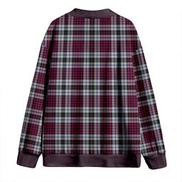 Scottish Little Dress Modern Clan Crest Tartan V neck Knitted Fleece Cardigans