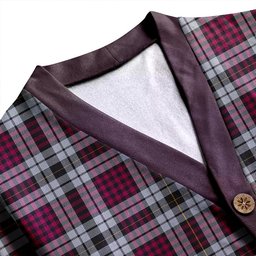 Scottish Little Dress Modern Clan Crest Tartan V neck Knitted Fleece Cardigans