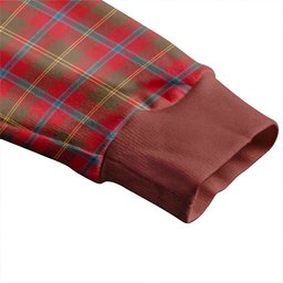 Scottish Hutcheson Weathered Clan Crest Tartan V neck Knitted Fleece Cardigans