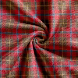 Scottish Hutcheson Weathered Clan Crest Tartan V neck Knitted Fleece Cardigans
