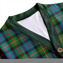 Scottish MacDonell of Glengarry Ancient Clan Crest Tartan V neck Knitted Fleece Cardigans