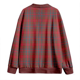 Scottish MacIntyre Weathered Clan Crest Tartan V neck Knitted Fleece Cardigans