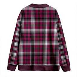 Scottish Little of Morton Rigg Modern Clan Crest Tartan V neck Knitted Fleece Cardigans