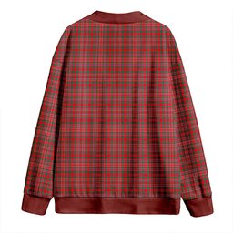 Scottish MacAlister Modern Clan Crest Tartan V neck Knitted Fleece Cardigans