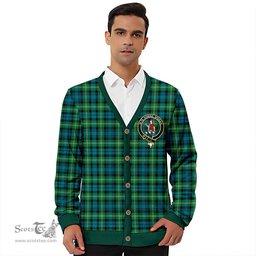 Scottish Lyon (Liall/Lyall/Lyle) Ancient Clan Crest Tartan V neck Knitted Fleece Cardigans