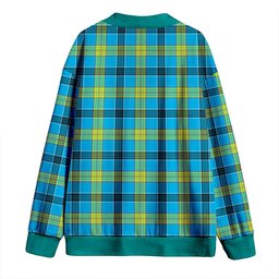 Scottish Laing (Lang) Modern Clan Crest Tartan V neck Knitted Fleece Cardigans