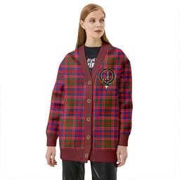 Scottish MacColl (MacCall) Modern Clan Crest Tartan V neck Knitted Fleece Cardigans