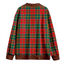 Scottish MacDonald of Kingsburgh (Donald of Kingsburgh) Modern Clan Crest Tartan V neck Knitted Fleece Cardigans