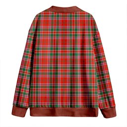 Scottish MacDonald of Lochmaddy (Donald of Loch Mhaddy) Anceint Clan Crest Tartan V neck Knitted Fleece Cardigans