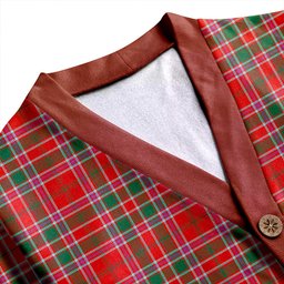 Scottish MacDonald of Lochmaddy (Donald of Loch Mhaddy) Anceint Clan Crest Tartan V neck Knitted Fleece Cardigans
