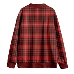 Scottish MacDonald of Ardnamurchan (Donald of Ardnamurchan) Weathered Clan Crest Tartan V neck Knitted Fleece Cardigans