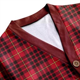Scottish MacDonald of Ardnamurchan (Donald of Ardnamurchan) Weathered Clan Crest Tartan V neck Knitted Fleece Cardigans