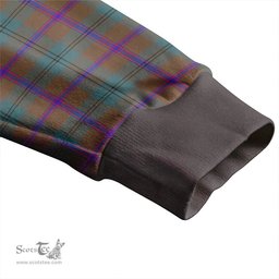 Scottish Laurie Weathered Clan Crest Tartan V neck Knitted Fleece Cardigans