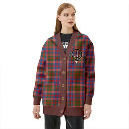 Scottish MacColl (MacCall) Ancient Clan Crest Tartan V neck Knitted Fleece Cardigans