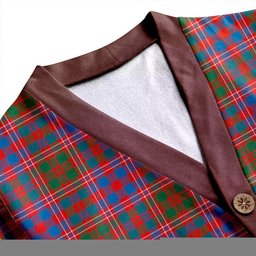 Scottish MacColl (MacCall) Ancient Clan Crest Tartan V neck Knitted Fleece Cardigans
