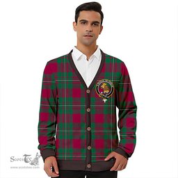 Scottish MacGregor of Cardney (Gregor of Cardney) Modern Clan Crest Tartan V neck Knitted Fleece Cardigans