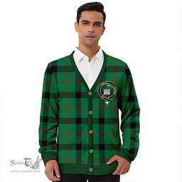 Scottish Kincaid Ancient Clan Crest Tartan V neck Knitted Fleece Cardigans