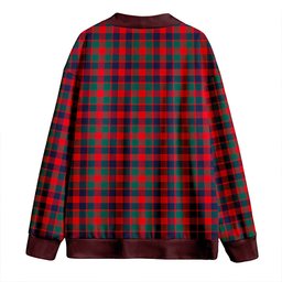 Scottish MacGowan (Gow) Modern Clan Crest Tartan V neck Knitted Fleece Cardigans