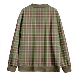 Scottish MacDonald Lord of the Isles; Hunting Weathered Clan Crest Tartan V neck Knitted Fleece Cardigans