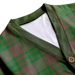 Scottish MacAlister of Glenbarr Hunting (MacAlister of Glenbarr; Hunting) Ancient Clan Crest Tartan V neck Knitted Fleece Cardigans