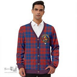 Scottish MacGregor of Glengyle (Gregor of Deeside) Modern Clan Crest Tartan V neck Knitted Fleece Cardigans