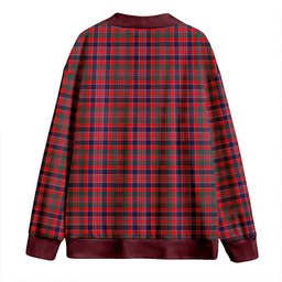 Scottish MacDonald of Boisdale (Donald Boisdale) Modern Clan Crest Tartan V neck Knitted Fleece Cardigans