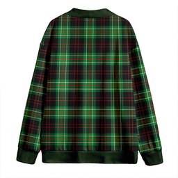 Scottish MacDiarmid Ancient Clan Crest Tartan V neck Knitted Fleece Cardigans