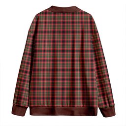 Scottish Innes of Cowie Modern Clan Crest Tartan V neck Knitted Fleece Cardigans