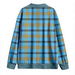 Scottish Laing (Lang) Ancient Clan Crest Tartan V neck Knitted Fleece Cardigans