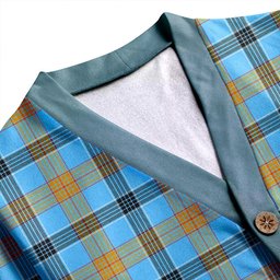 Scottish Laing (Lang) Ancient Clan Crest Tartan V neck Knitted Fleece Cardigans