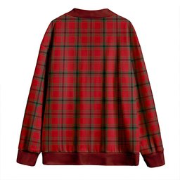 Scottish MacDonald of Belfinlay Modern Clan Crest Tartan V neck Knitted Fleece Cardigans