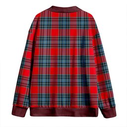 Scottish MacLeay Modern Clan Crest Tartan V neck Knitted Fleece Cardigans