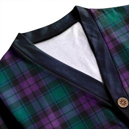 Scottish MacArthur of Milton Modern Clan Crest Tartan V neck Knitted Fleece Cardigans