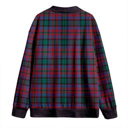 Scottish MacInroy Modern Clan Crest Tartan V neck Knitted Fleece Cardigans