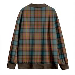 Scottish MacLaren Weathered Clan Crest Tartan V neck Knitted Fleece Cardigans