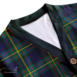 Scottish MacLaren Modern Clan Crest Tartan V neck Knitted Fleece Cardigans