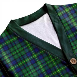 Scottish MacBride Modern Clan Crest Tartan V neck Knitted Fleece Cardigans
