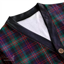 Scottish MacDonell of Glengarry Modern Clan Crest Tartan V neck Knitted Fleece Cardigans