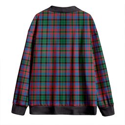 Scottish MacInroy Ancient Clan Crest Tartan V neck Knitted Fleece Cardigans