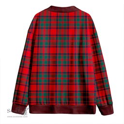 Scottish MacKintosh Modern Clan Crest Tartan V neck Knitted Fleece Cardigans