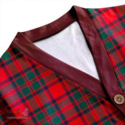 Scottish MacKintosh Modern Clan Crest Tartan V neck Knitted Fleece Cardigans