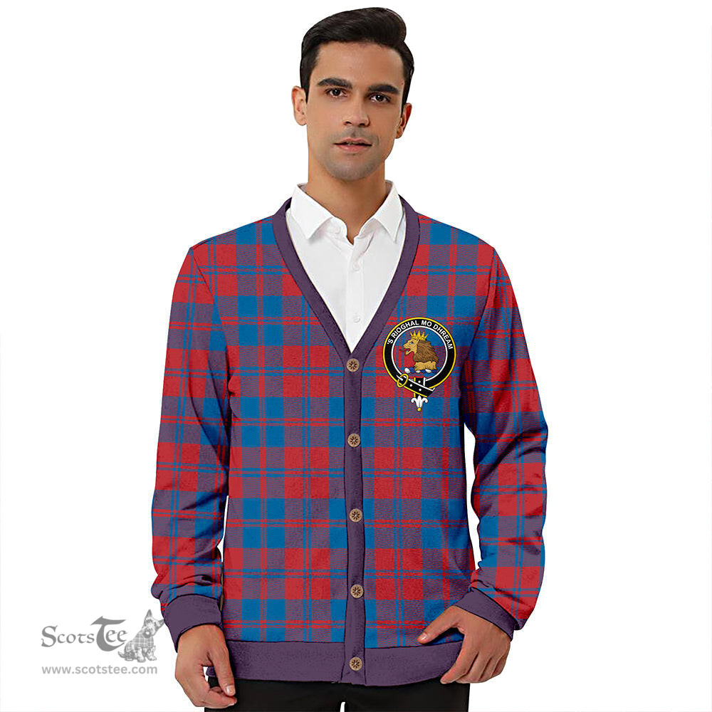 Scottish MacGregor of Glengyle (Gregor of Deeside) Ancient Clan Crest Tartan V neck Knitted Fleece Cardigans